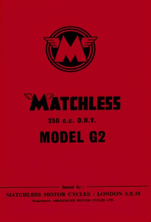 Matchless G2 Instruction Manual for 250 cc Motorcycles