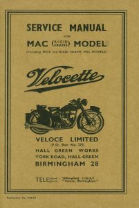 Velocette MAC Rigid Manual