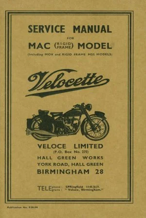 Velocette MAC Rigid Manual