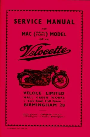 Velocette MAC Service Manual