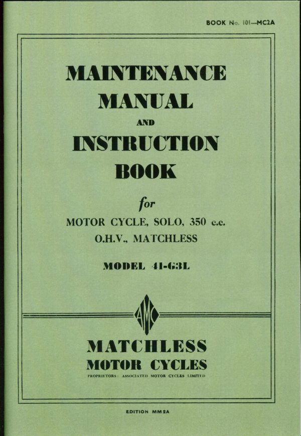 Matchless WD Maintenance Manual