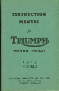 Triumph Motorcycle Manual 1949