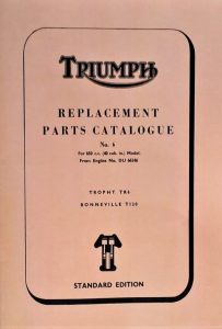Triumph 650 parts book standard 1968