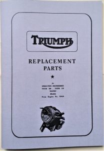 Triumph Parts Book 5T Speed Twin 6T