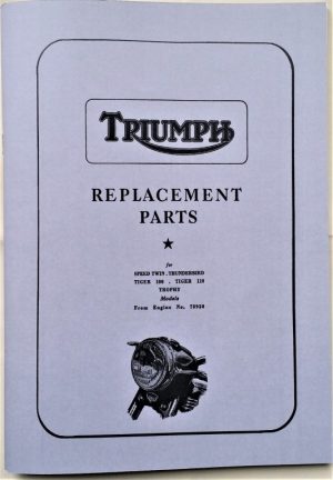 Triumph Parts Book 5T Speed Twin 6T