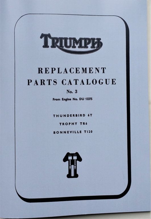 Triumph 650 Parts Book no. 3 1965