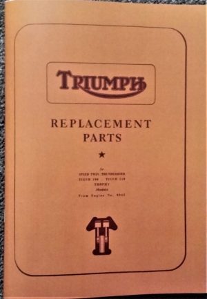 Triumph Pre-unit Twin Parts Book for Speed Twin etc