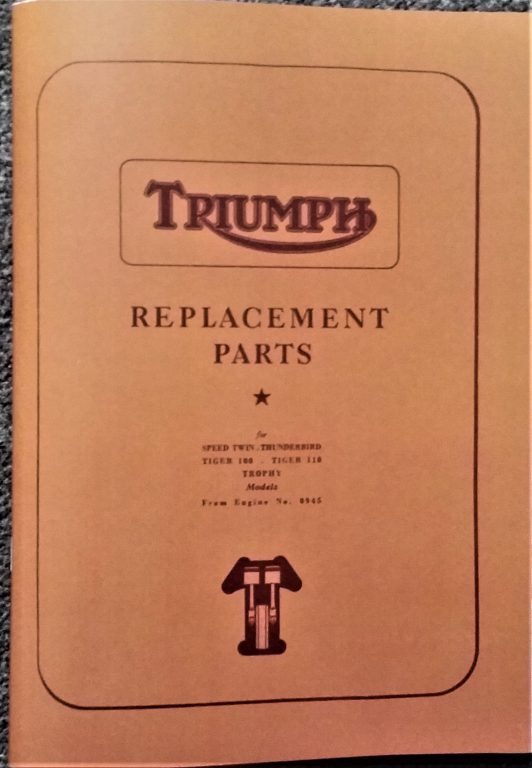 Triumph Pre-unit Twin Parts Book for Speed Twin etc