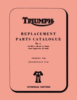 Triumph 650 Parts Book 1968 Overseas edition