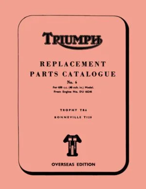 Triumph 650 Parts Book 1968 Overseas edition