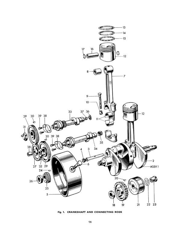 Triumph 350 500 Engine 1968 Parts Book