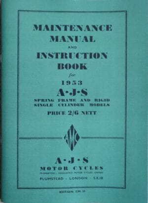 AJS Motorcycle Manual 1953