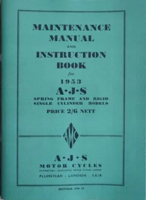 AJS Motorcycle Manual 1953